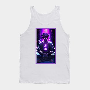 Anime Hero Power Meditation | Quality Anime Artwork | Anime Power Energy Meditation |  Manga Anime Art Tank Top